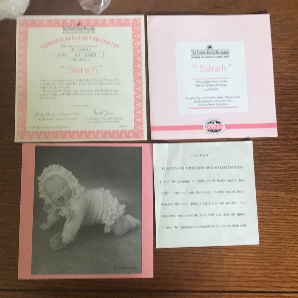 Ashton Drake “Sarah” Collectable Doll - Picture 7 of 8
